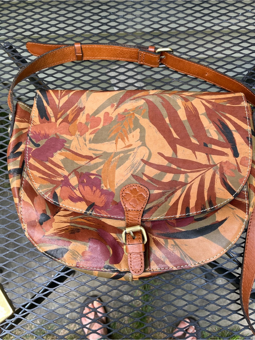 Patricia Nash Rosolini Leather saddle bag, Crossbody
